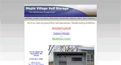 Desktop Screenshot of maplevillagestorage.com