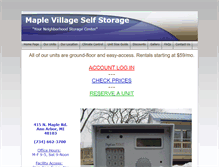 Tablet Screenshot of maplevillagestorage.com